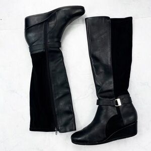 [Gianni Bini] Classic Black Wedged Boots